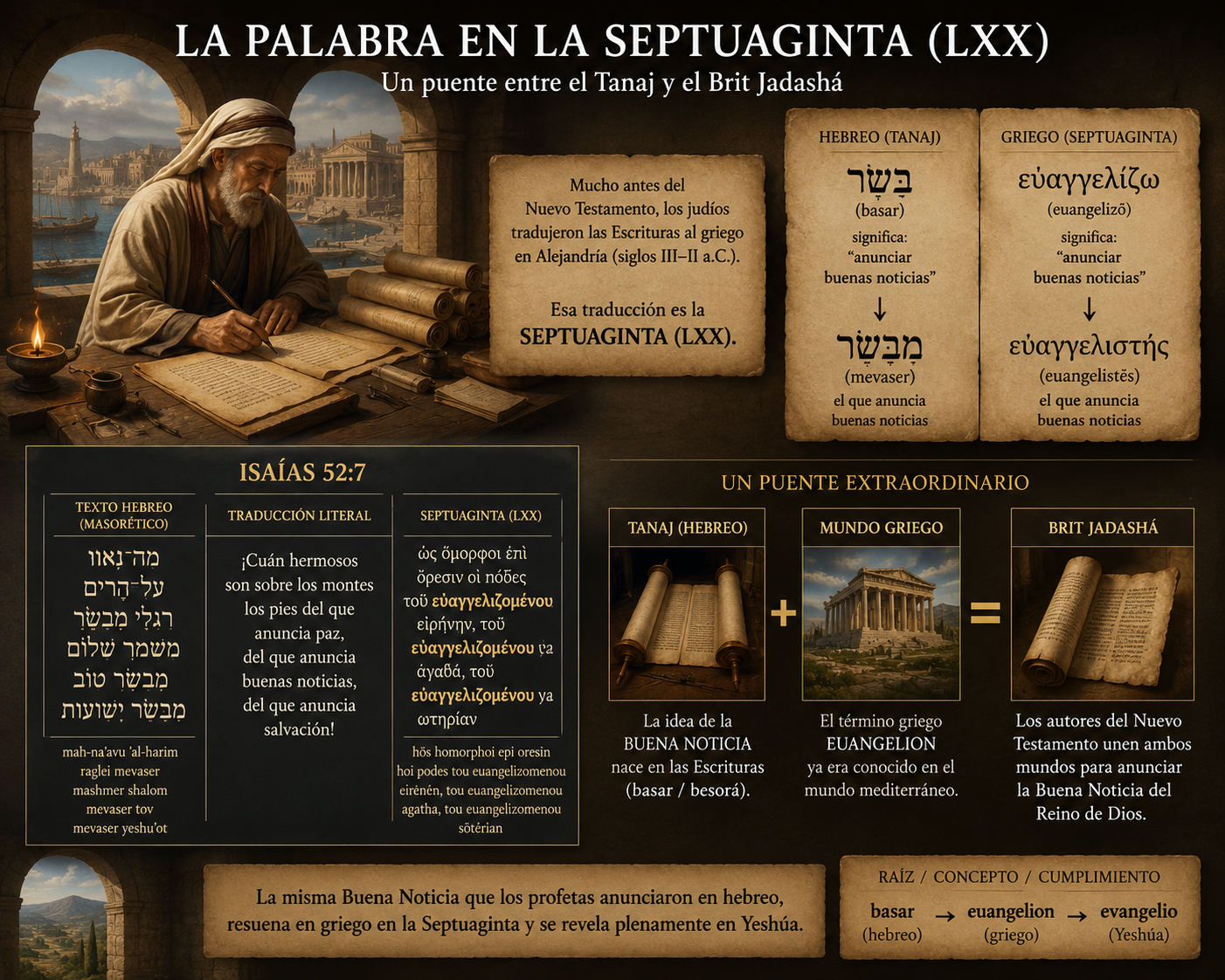 La Septuaginta como puente entre hebreo y griego